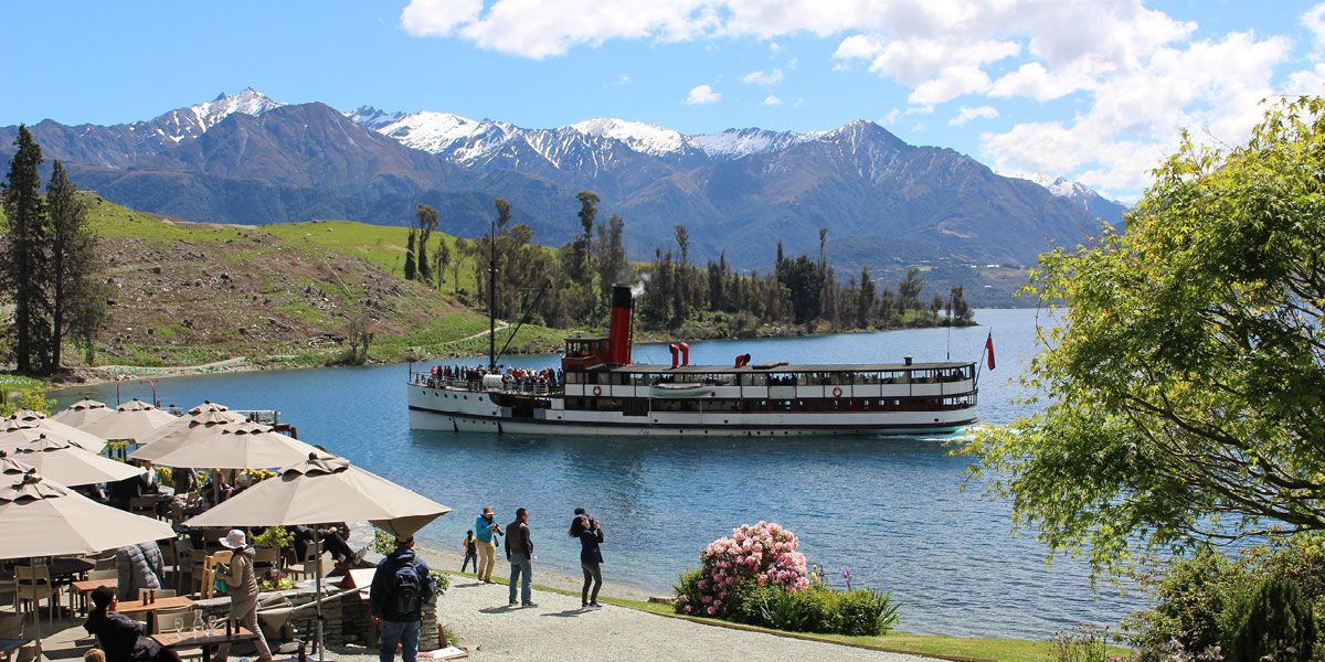Cruise on the Earnslaw steam ship to Walter Peak, bike to Mavora Lakes
