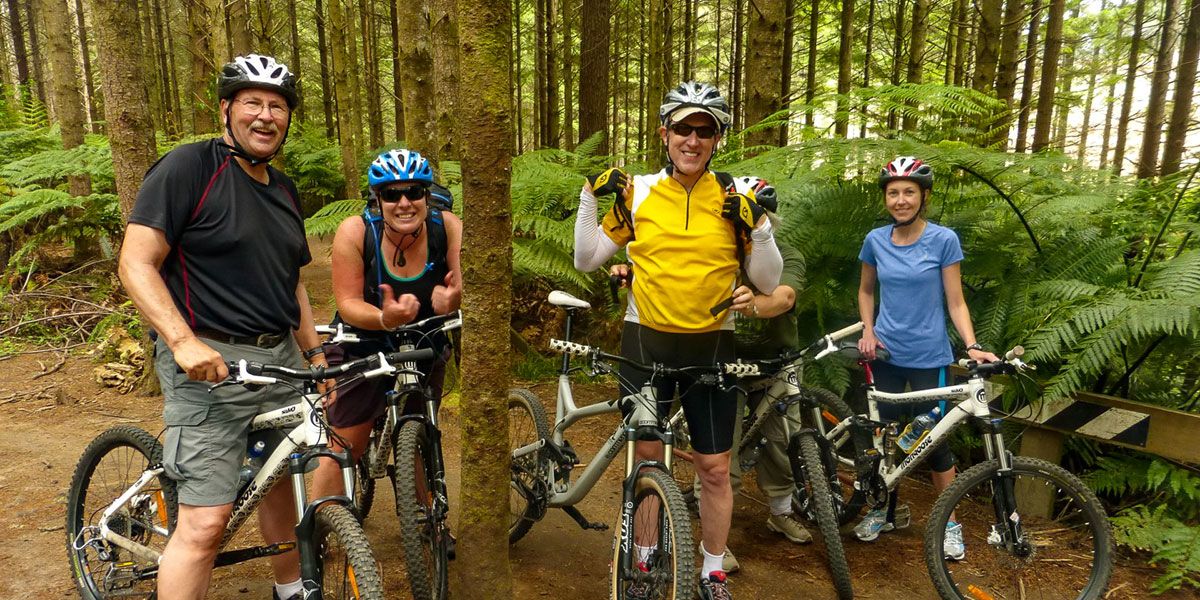 Arrive, set up, bike McLeans Island